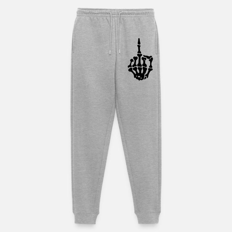 middlefinger Mittelfinger - Männer Premium Bio Jogginghose - Grau meliert