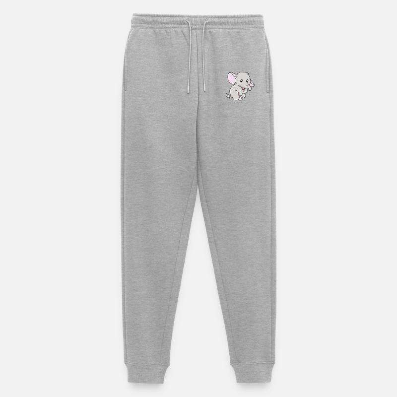 Elefant - Männer Premium Bio Jogginghose - Grau meliert