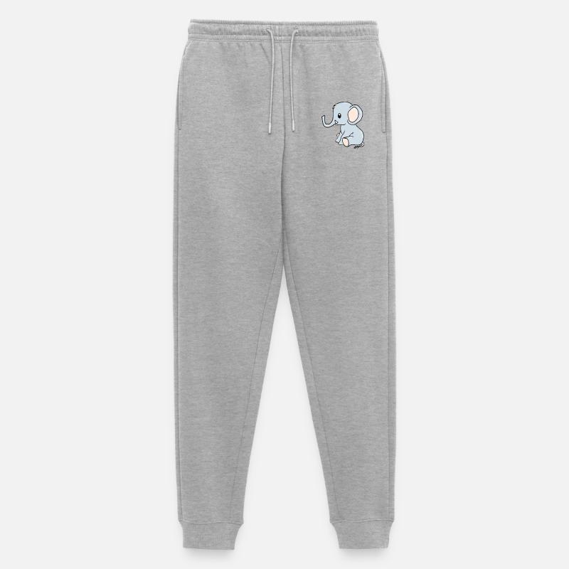 Elefant - Männer Premium Bio Jogginghose - Grau meliert