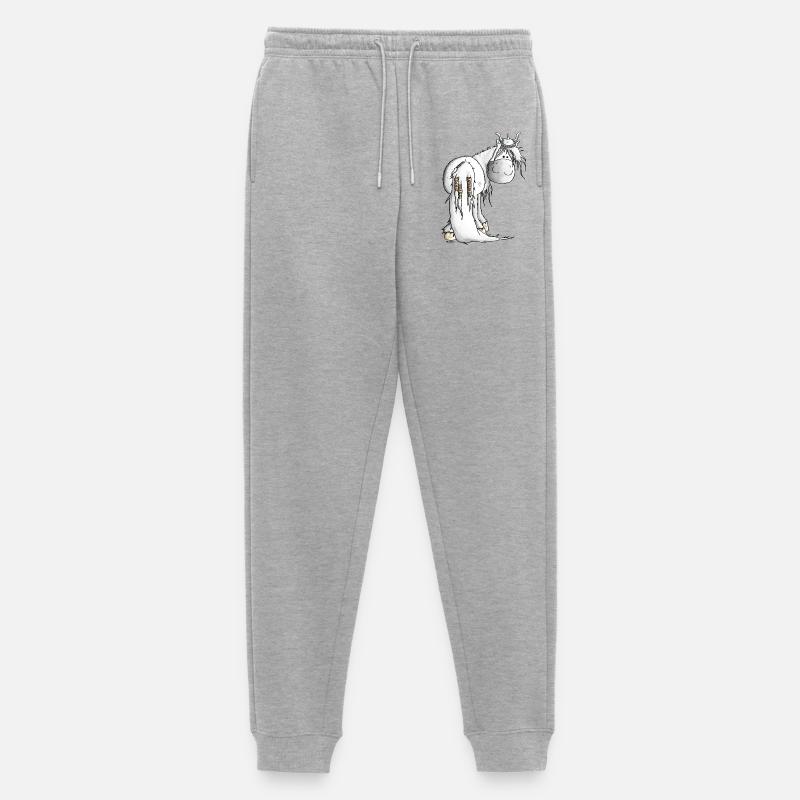 Wikinger Isländer - Pferd - Männer Premium Bio Jogginghose - Grau meliert