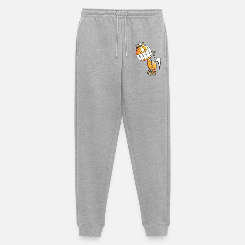 Strahlendes Pferd - Pferde - Männer Premium Bio Jogginghose - Grau meliert
