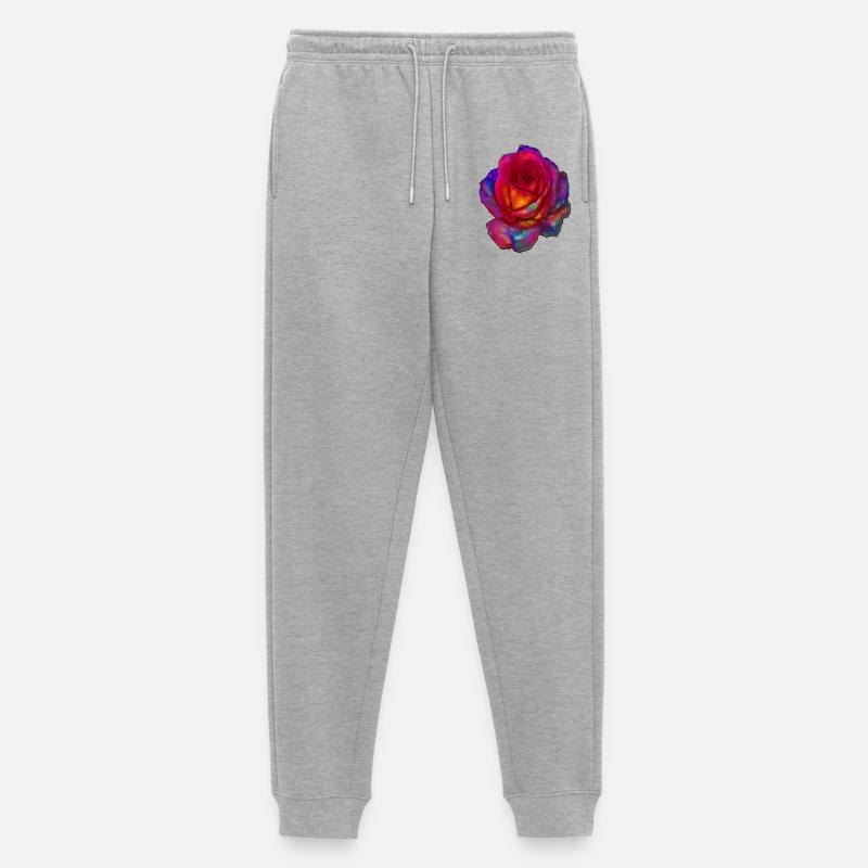 Rosa - Männer Premium Bio Jogginghose - Grau meliert
