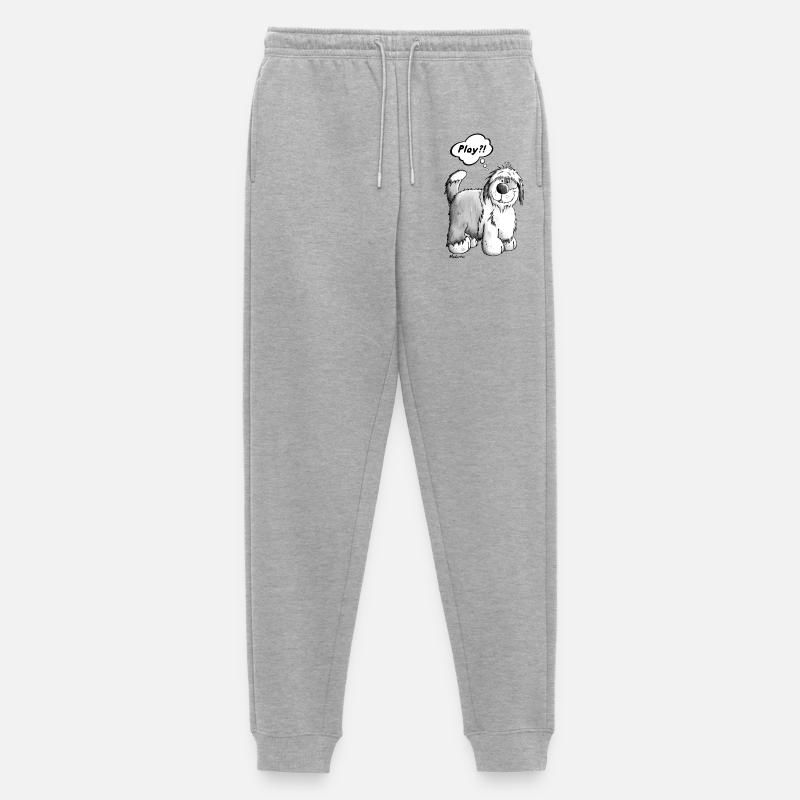 Bobtail denkt sich Play - Männer Premium Bio Jogginghose - Grau meliert