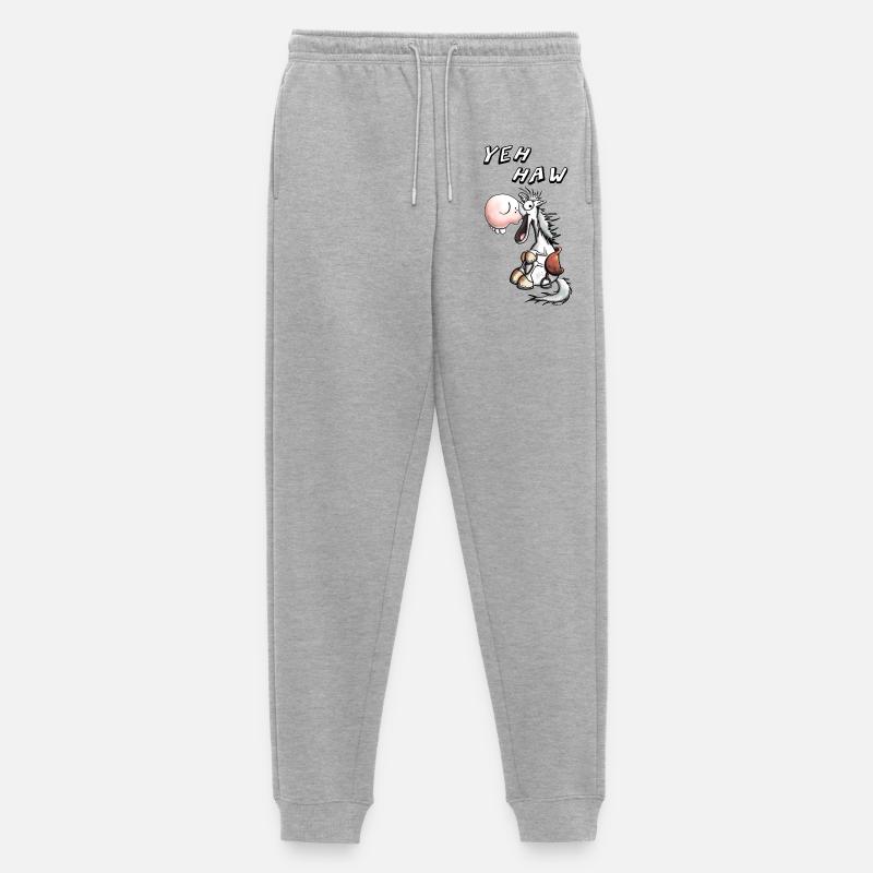 Yeh Haw Pferdchen - Männer Premium Bio Jogginghose - Grau meliert