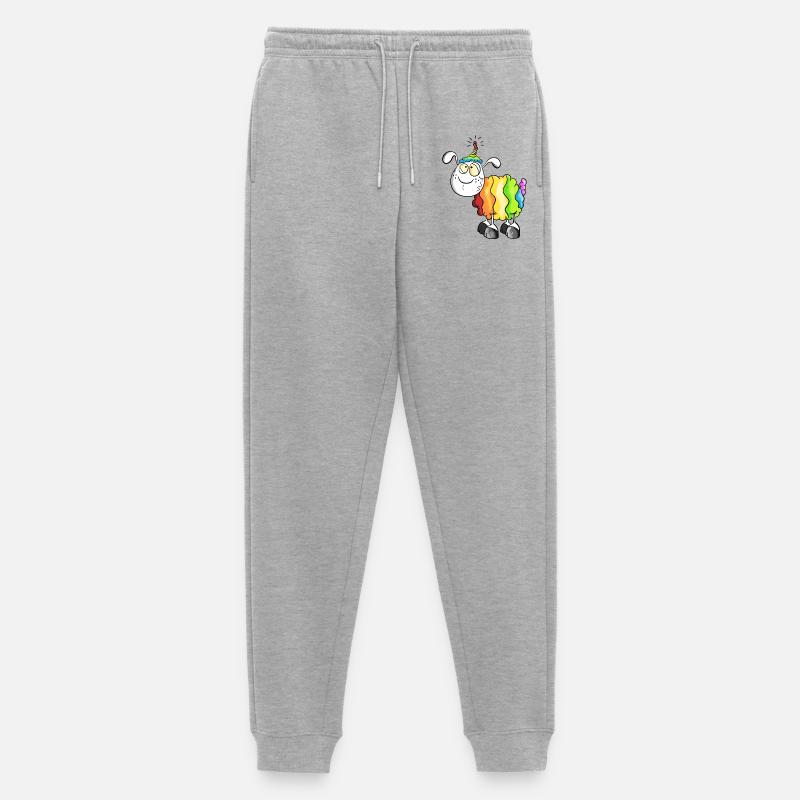 Rainbow Schaf - Männer Premium Bio Jogginghose - Grau meliert