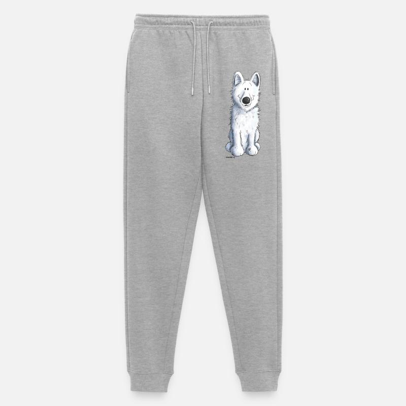 Schweizer Schäferhund - Männer Premium Bio Jogginghose - Grau meliert