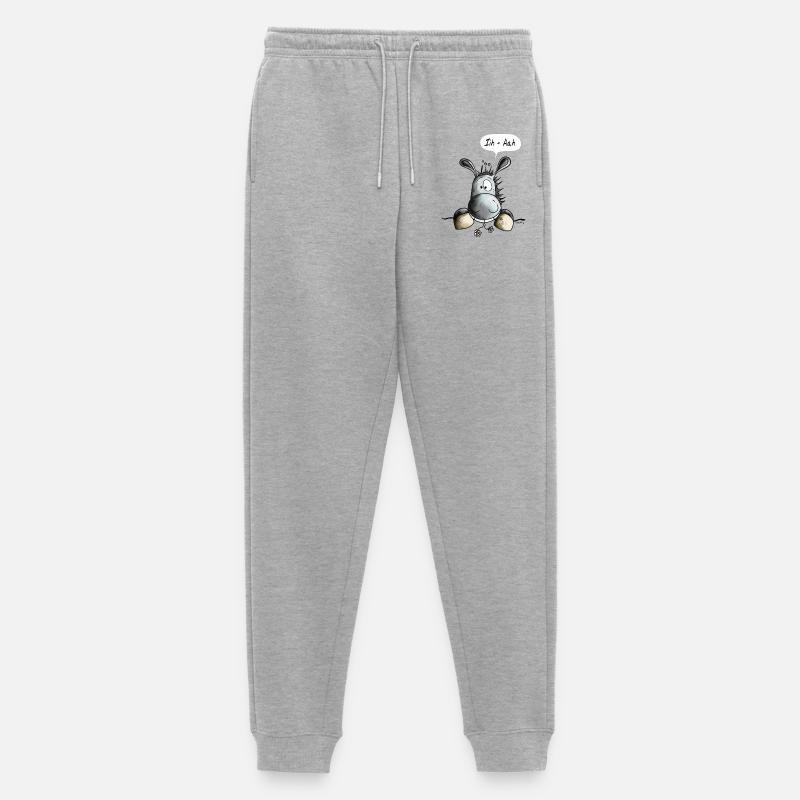 Abenteuerlustiger Esel - Männer Premium Bio Jogginghose - Grau meliert