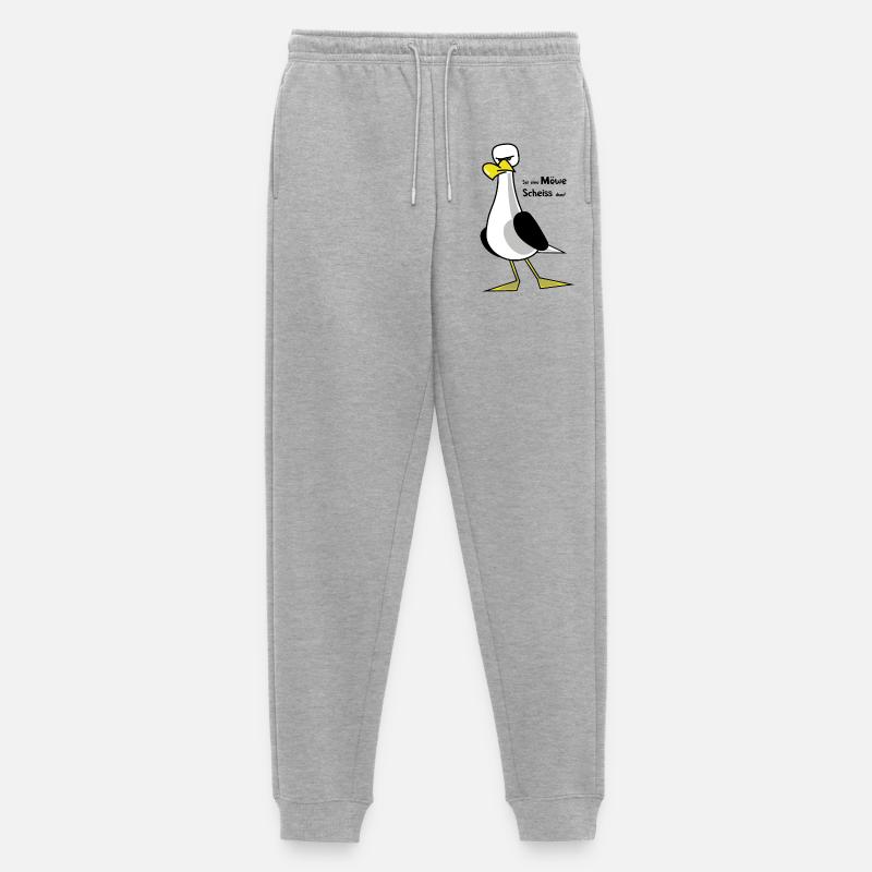 Sei eine Möwe ... - Männer Premium Bio Jogginghose - Grau meliert