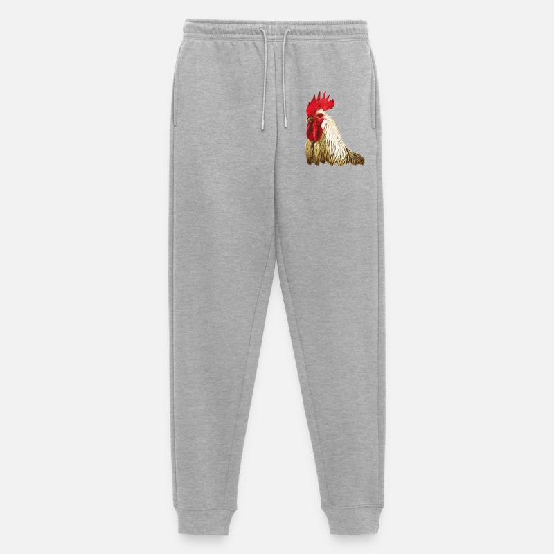 Hahn - Männer Premium Bio Jogginghose - Grau meliert
