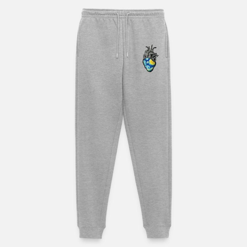 Van Gogh - Männer Premium Bio Jogginghose - Grau meliert
