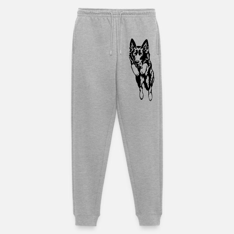 Deutscher Schäferhund - Männer Premium Bio Jogginghose - Grau meliert