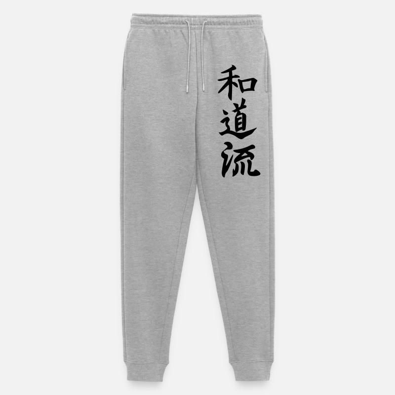 Wado Ryu Karate Japanisch geschrieben - Männer Premium Bio Jogginghose - Grau meliert