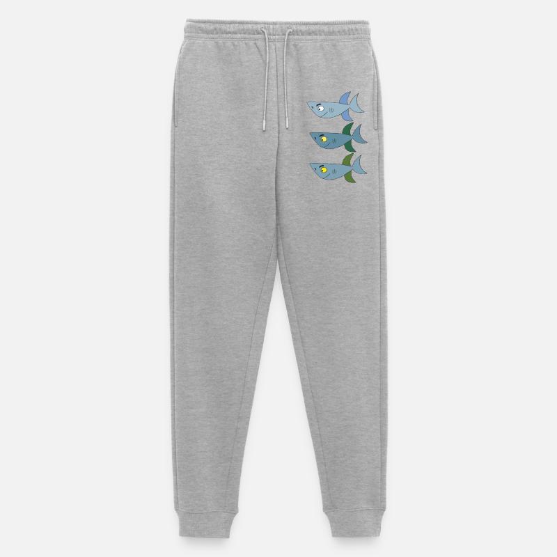 haifisch 3 brüder - Männer Premium Bio Jogginghose - Grau meliert