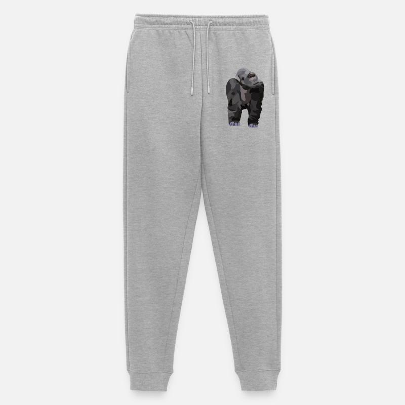 Gio, der Gorilla - Männer Premium Bio Jogginghose - Grau meliert
