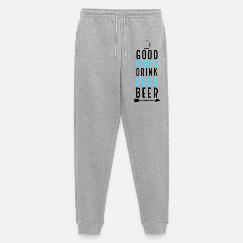 Bier - Männer Premium Bio Jogginghose - Grau meliert