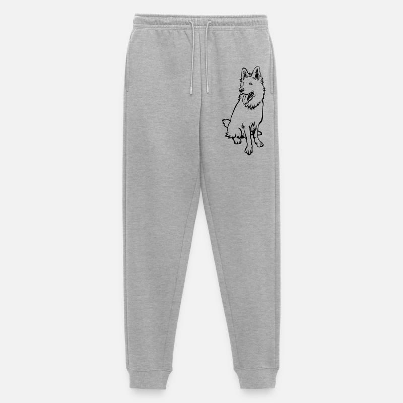 Schweizer Schäferhund - Männer Premium Bio Jogginghose - Grau meliert