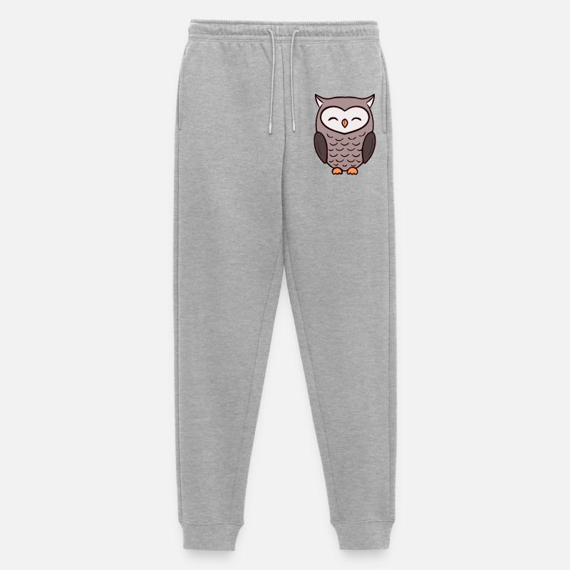 Gufo Gufo - Pantaloni da jogging ecologici premium da uomo - grigio melange