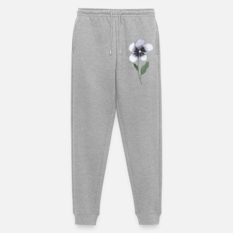 Viola del pensiero - Pantaloni da jogging ecologici premium da uomo - grigio melange