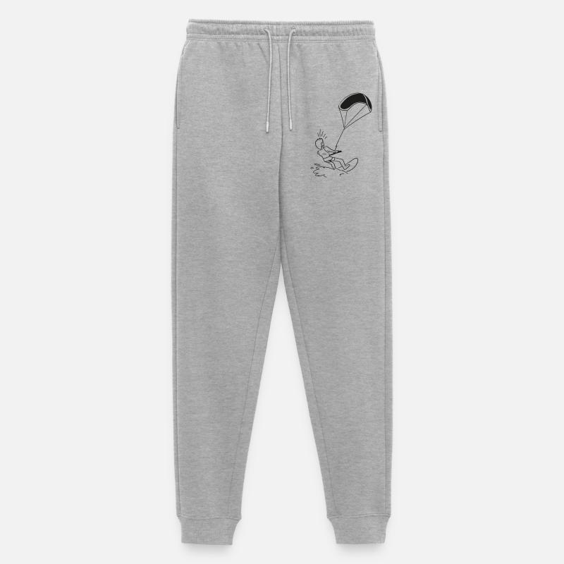 Kite Surfer / Kiter - Männer Premium Bio Jogginghose - Grau meliert