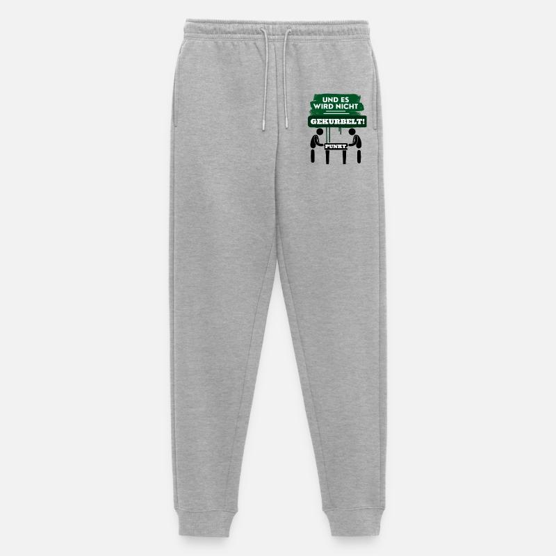 Und es wird nicht gekurbelt Punkt - Männer Premium Bio Jogginghose - Grau meliert