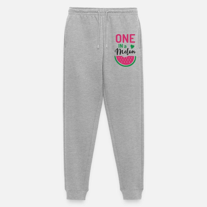 Eins in einer Melone - Männer Premium Bio Jogginghose - Grau meliert