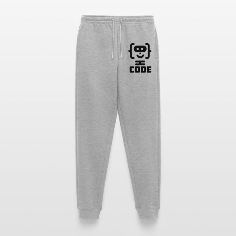 Hacker-Programmierer-Code-Logo mit Text CODE Männer Premium Bio Jogginghose