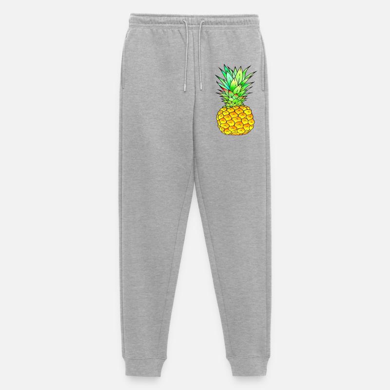 Ananas farbenfroh - Männer Premium Bio Jogginghose - Grau meliert