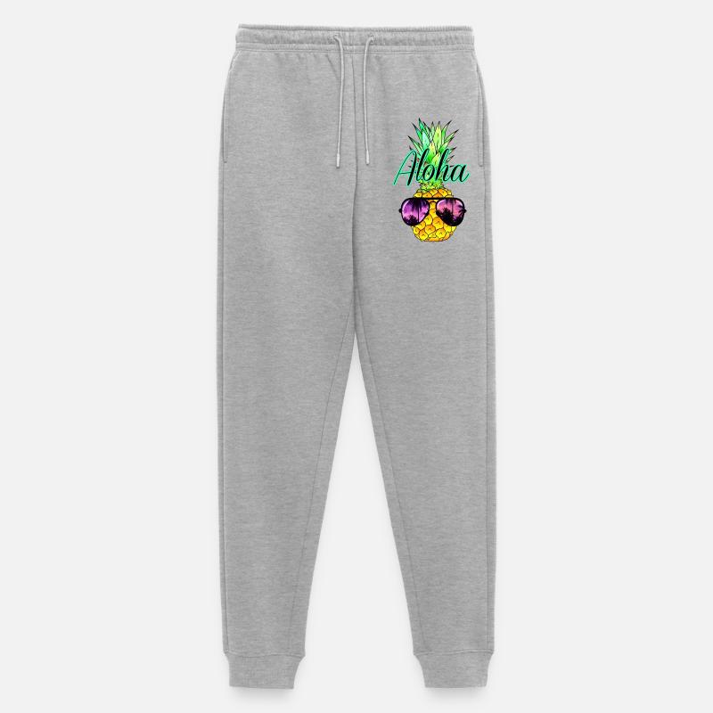 Ananas Aloha - Männer Premium Bio Jogginghose - Grau meliert