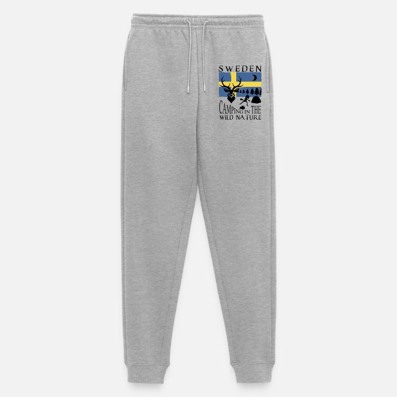 Camping in Schweden - Männer Premium Bio Jogginghose - Grau meliert