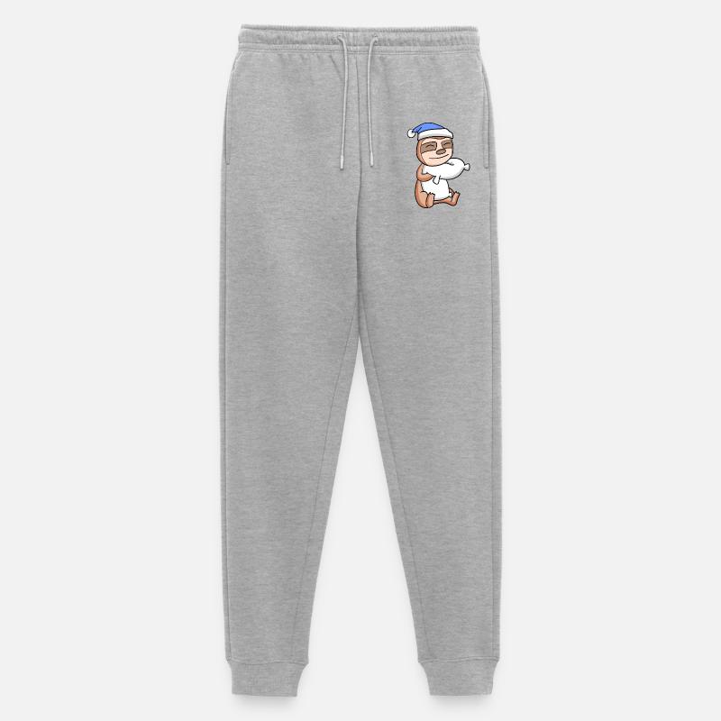 Faultier Baby - Männer Premium Bio Jogginghose - Grau meliert