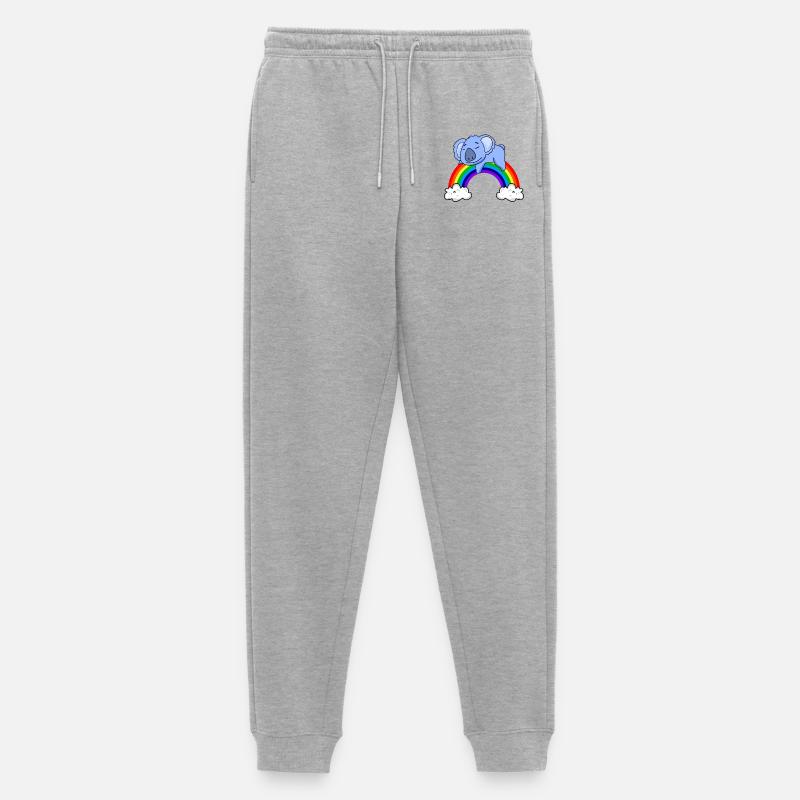 Regenbogen Koala - Männer Premium Bio Jogginghose - Grau meliert
