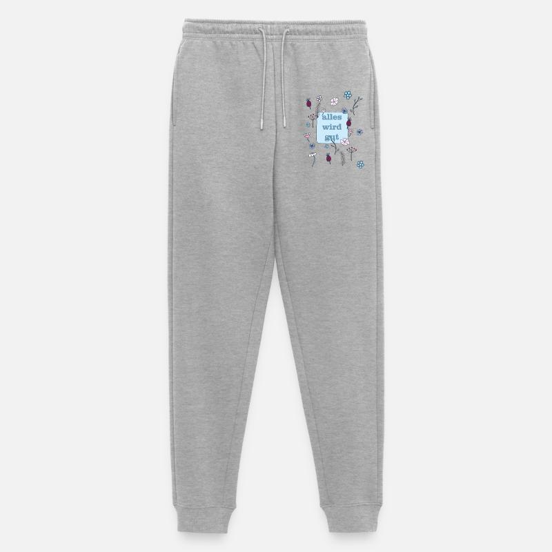 alles wird gut in blau - Männer Premium Bio Jogginghose - Grau meliert