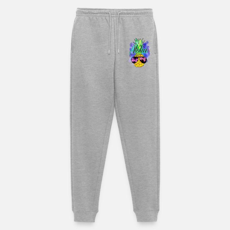 Aloha Ananas - Männer Premium Bio Jogginghose - Grau meliert