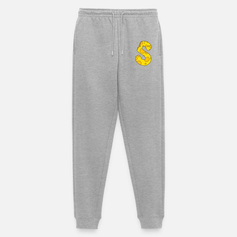 Buchstabe S - Männer Premium Bio Jogginghose - Grau meliert