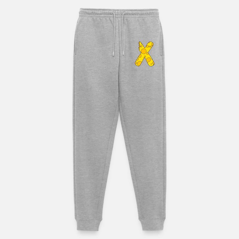 Buchstabe X - Männer Premium Bio Jogginghose - Grau meliert