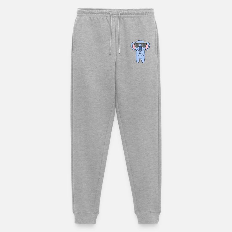 Koala mit Sonnenbrille - Männer Premium Bio Jogginghose - Grau meliert