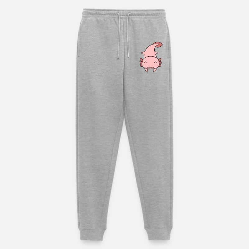 Süßes Axolotl - Männer Premium Bio Jogginghose - Grau meliert