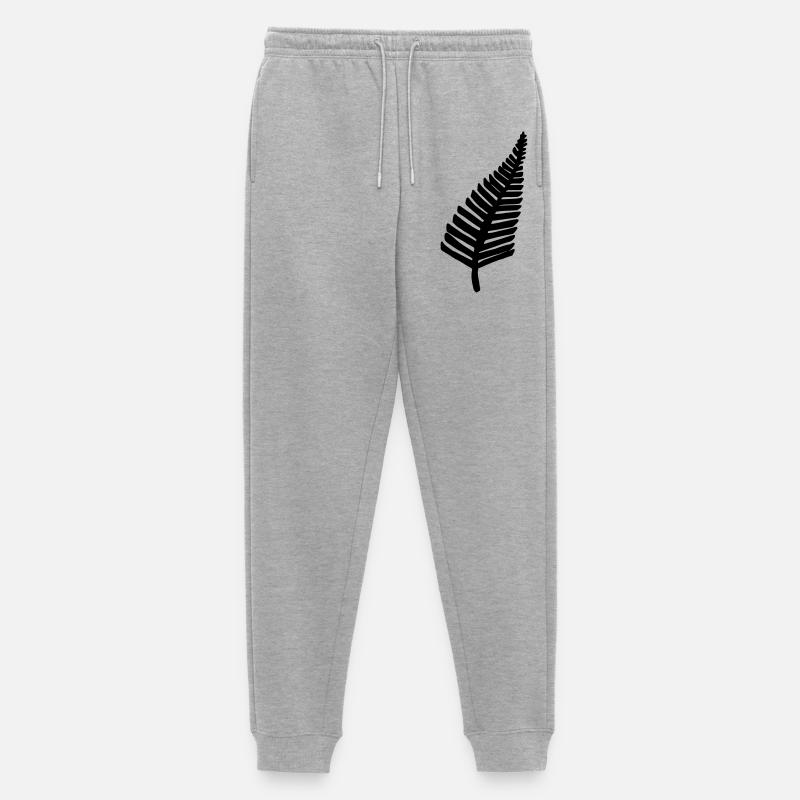 Farn - Männer Premium Bio Jogginghose - Grau meliert