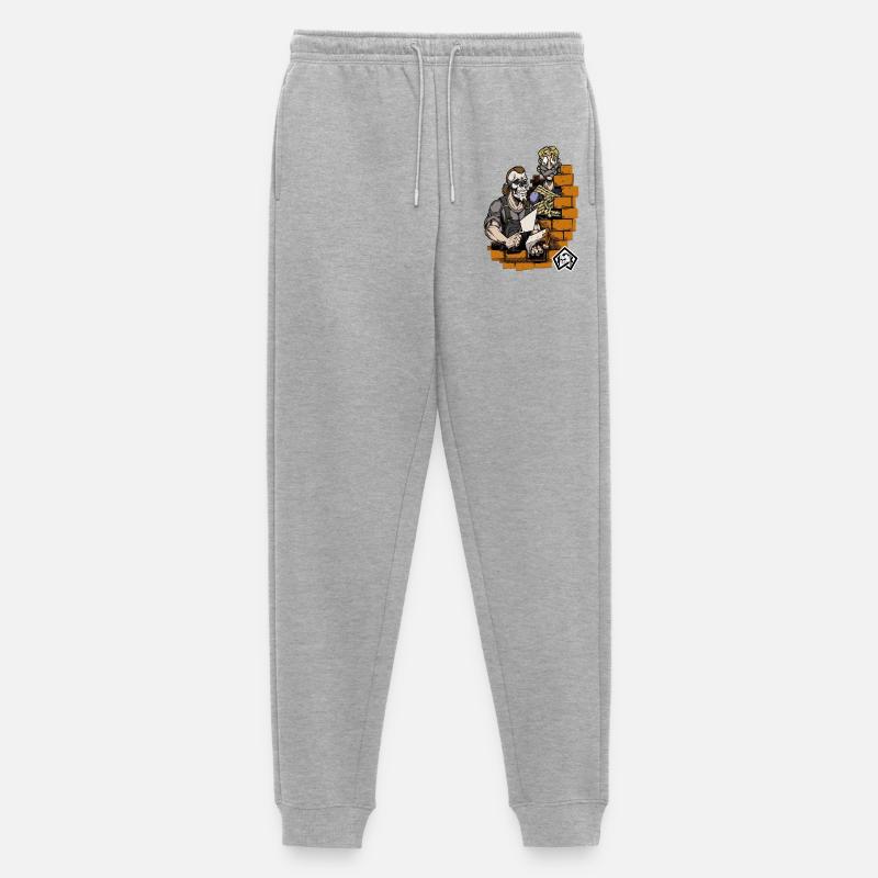 Bricklayer, master mason, craftsman, construction technician - Men's Premium Organic Joggers - heather grey