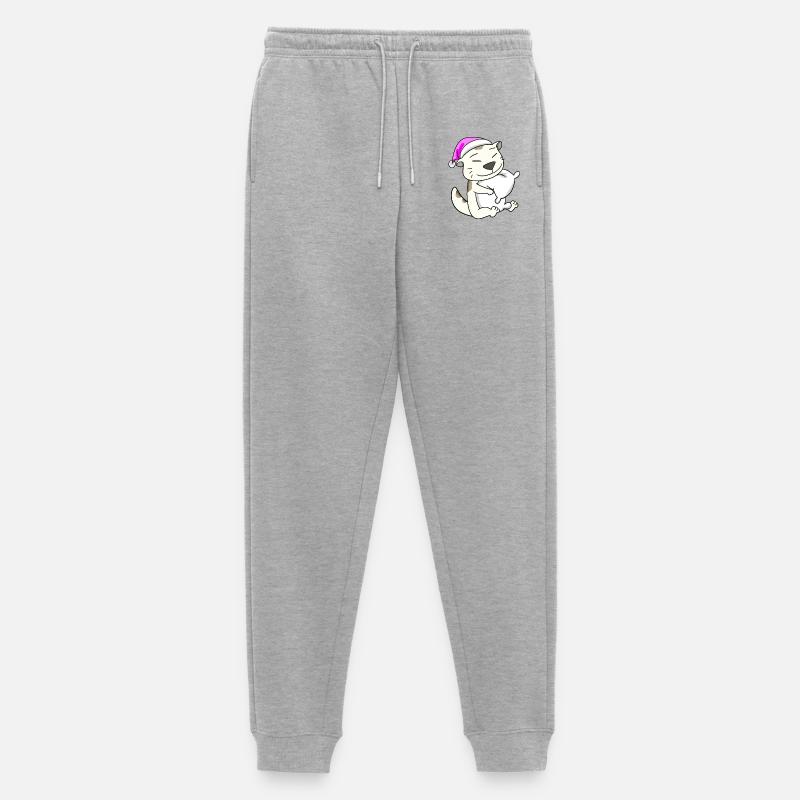 Chat race devon rex - Pantalon de jogging Premium bio Homme - gris chiné