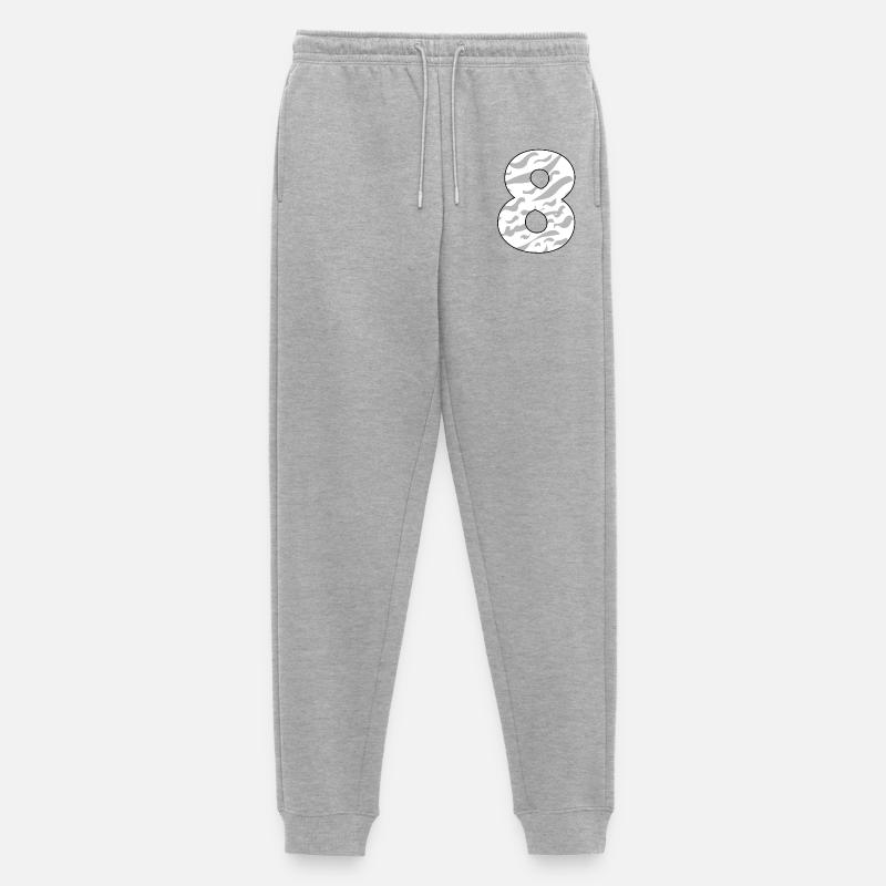 8 - Männer Premium Bio Jogginghose - Grau meliert
