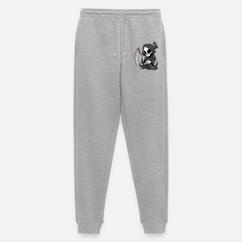 Sensenmann mit Sense - Männer Premium Bio Jogginghose - Grau meliert