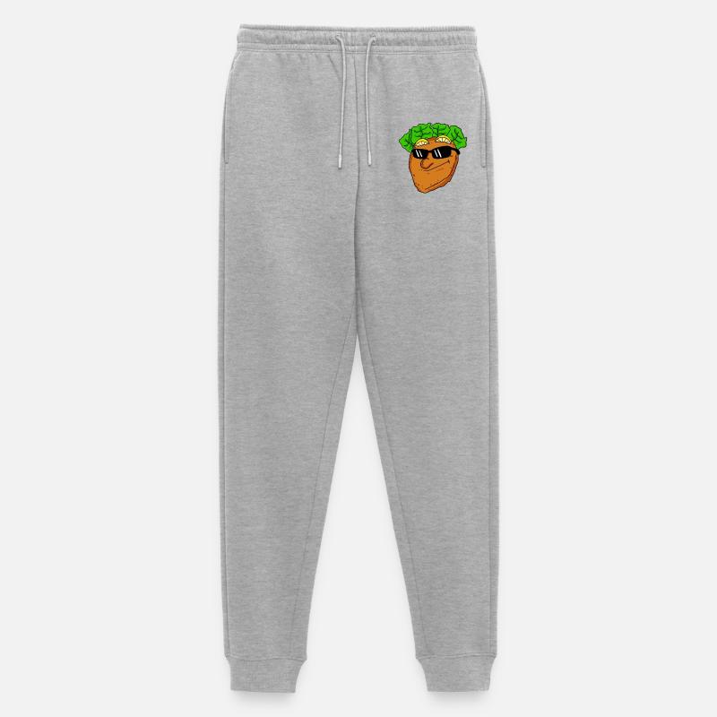 Cooles Schnitzel mit Sonnenbrille - Männer Premium Bio Jogginghose - Grau meliert