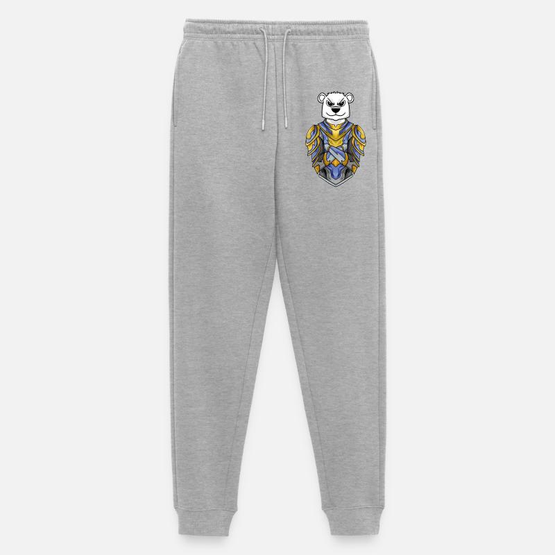 Ritter Eisbär cool Bär Polarbär - Männer Premium Bio Jogginghose - Grau meliert