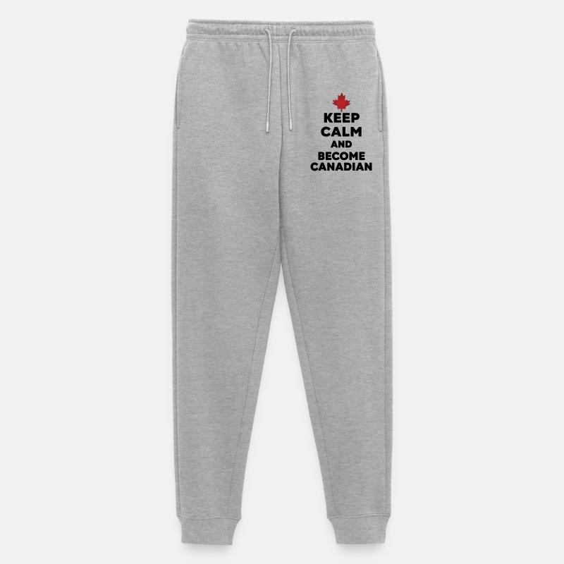 Keep Calm Werde Kanadier - Männer Premium Bio Jogginghose - Grau meliert