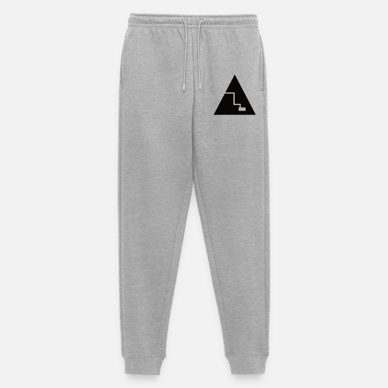 Pyramide - T-Shirt Design - Männer Premium Bio Jogginghose - Grau meliert