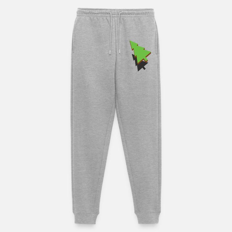 3d Weihnachtsbaum - Männer Premium Bio Jogginghose - Grau meliert