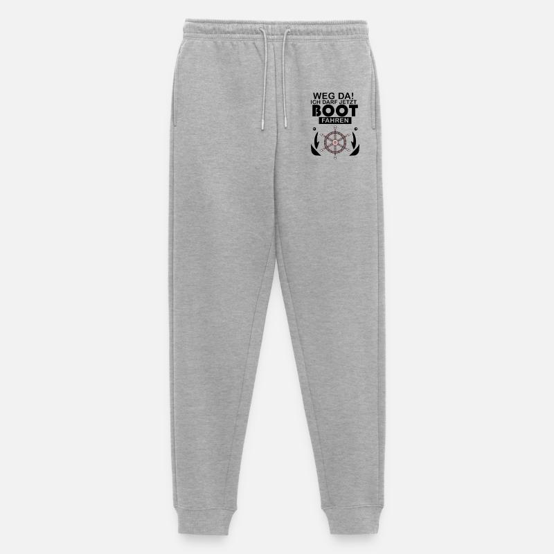 Bootsführerschein Motorboot Geschenk - Männer Premium Bio Jogginghose - Grau meliert
