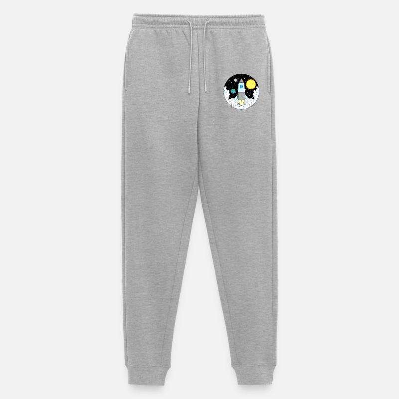 Rocket Space Space - Men's Premium Organic Joggers - heather grey