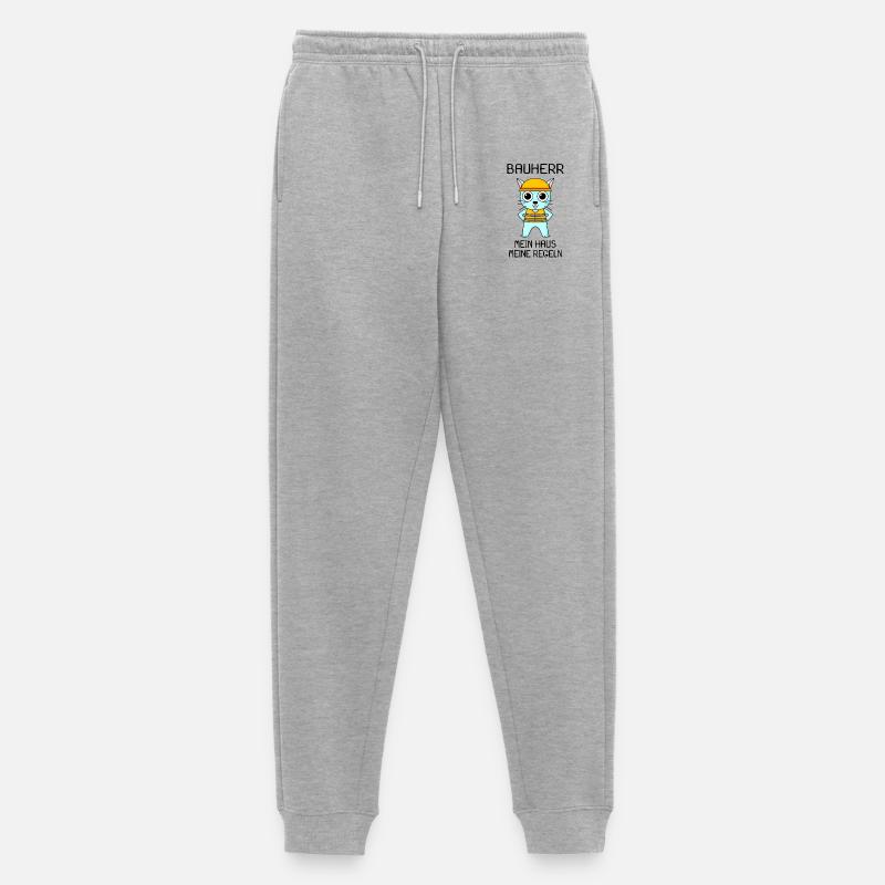 Bauherr Kind - Männer Premium Bio Jogginghose - Grau meliert